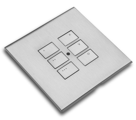 Rako RP-EOS-6 cover plate kit – Satin Chrome, shown fitted