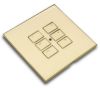 Rako RP-EOS-6 cover plate kit – Polished Brass, shown fitted