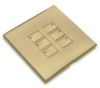Rako WP-EOS-6 cover plate kit – Antique Brass, shown fitted