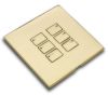 Rako WP-EOS-6 cover plate kit – Polished Brass, shown fitted
