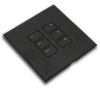 Rako WP-EOS-6 cover plate kit – Matt Black, shown fitted