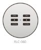 Rako RLC-060 six-button handheld enclosure layout
